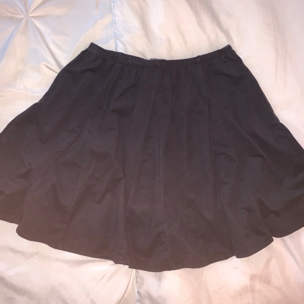 Black suede skirt